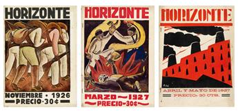 (ARTISTS MAGAZINES / MEXICO / MEXICAN REVOLUTION / STRIDENTISM.) Méndez, Leopoldo; Diego Rivera. Horizonte. Vol 1, Nos 1-4, 6-10.